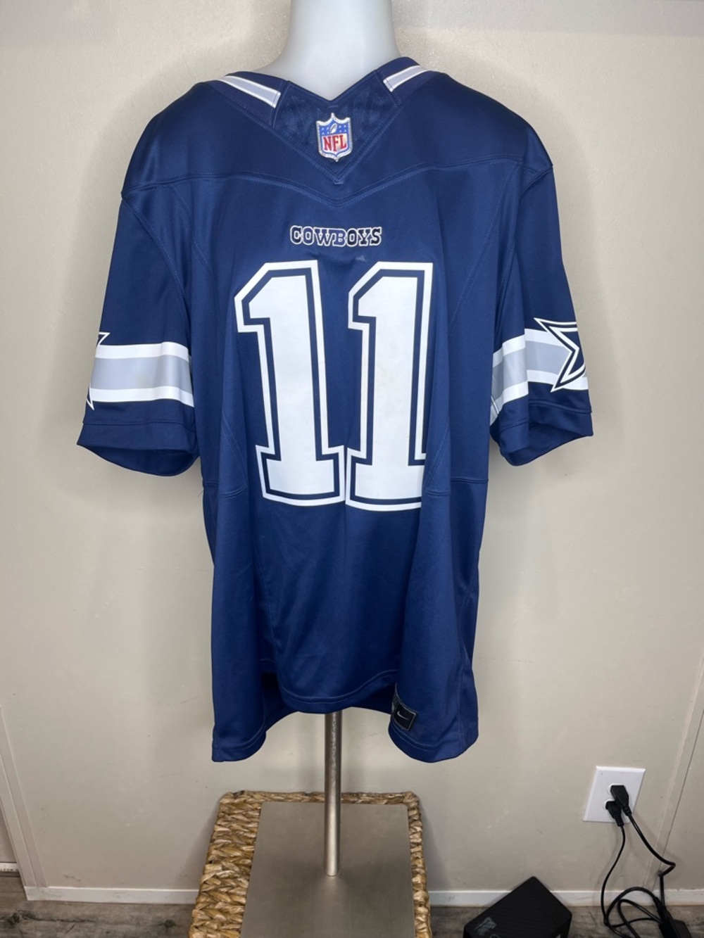 Nike Dallas Cowboys #11 Navy and White Men’s Football Jersey